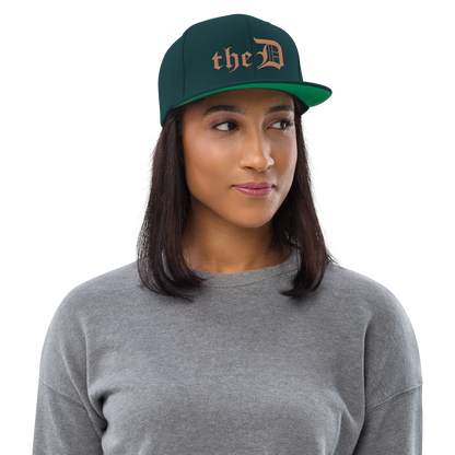 Detroit 'The D' Vintage Snapback | Copper