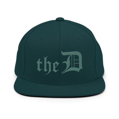 Detroit 'The D' Vintage Snapback | Copper Green