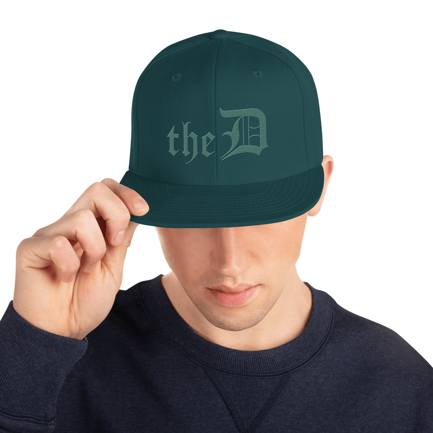 Detroit 'The D' Vintage Snapback | Copper Green