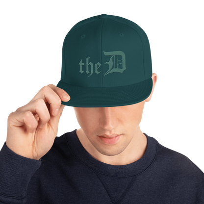 Detroit 'The D' Vintage Snapback | Copper Green