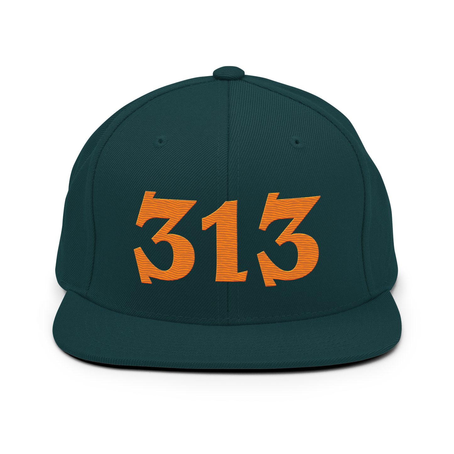 Detroit '313' Vintage Snapback (Angry Font) | Orange