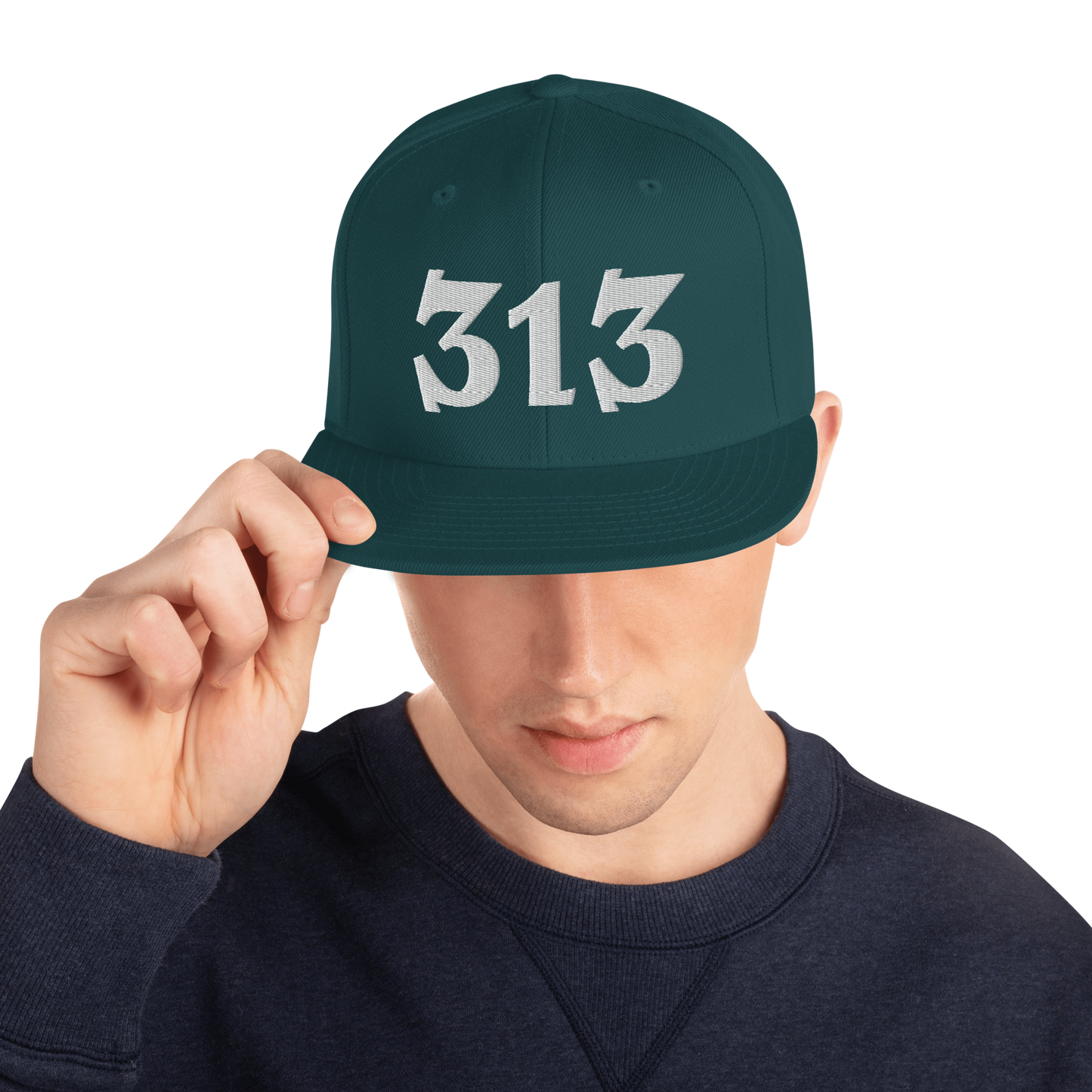 Detroit '313' Vintage Snapback (Angry Font)