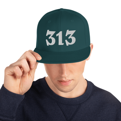 Detroit '313' Vintage Snapback (Angry Font)