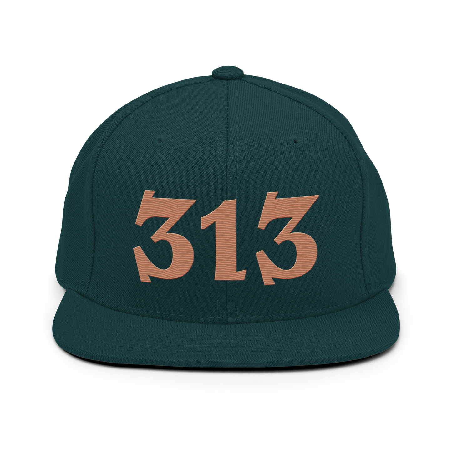 Detroit '313' Vintage Snapback (Angry Font) | Copper