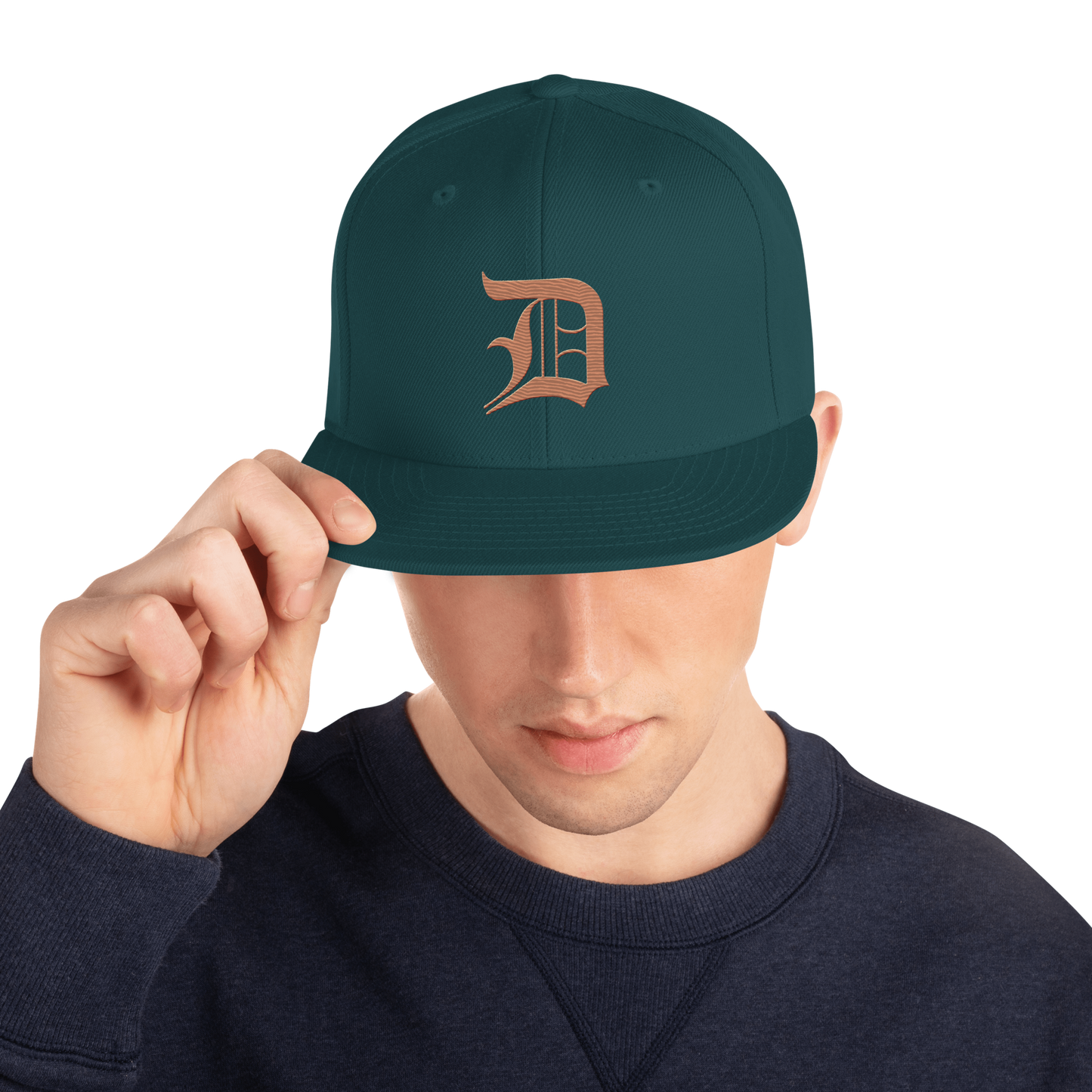 Detroit 'Old English D' Vintage Snapback (Copper)