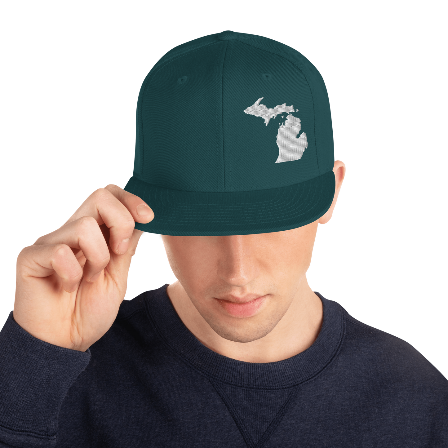 Michigan Vintage Snapback | White Outline