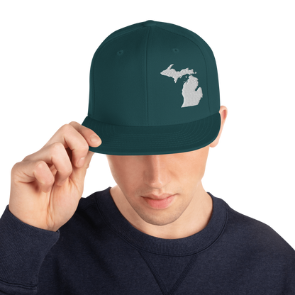 Michigan Vintage Snapback | White Outline