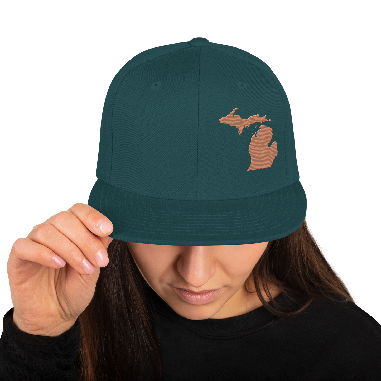 Michigan Vintage Snapback | Copper Outline