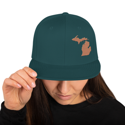 Michigan Vintage Snapback | Copper Outline