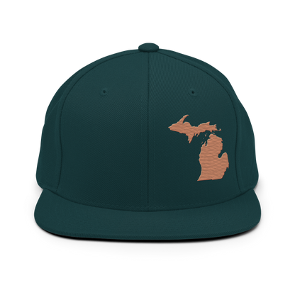 Michigan Vintage Snapback | Copper Outline