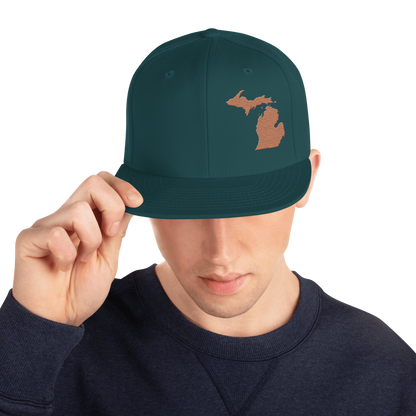 Michigan Vintage Snapback | Copper Outline