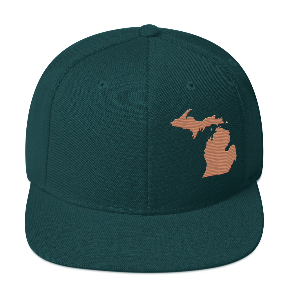 Michigan Vintage Snapback | Copper Outline