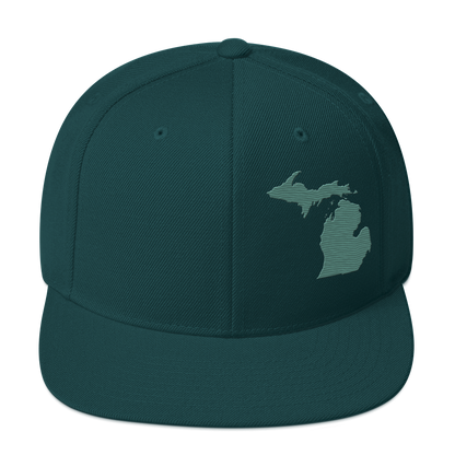 Michigan Vintage Snapback | Copper Green Outline