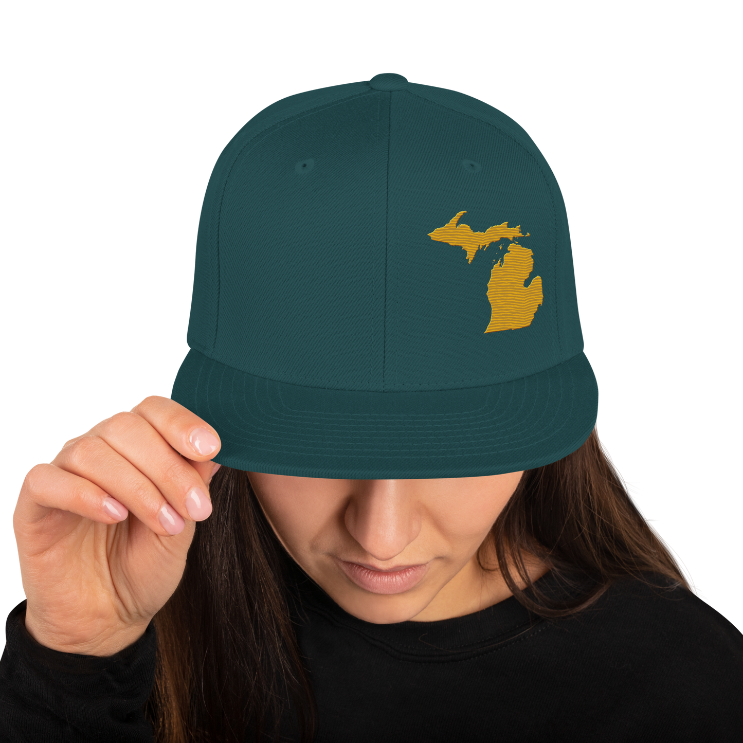 Michigan Vintage Snapback | Gold Outline