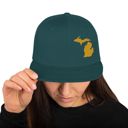 Michigan Vintage Snapback | Gold Outline