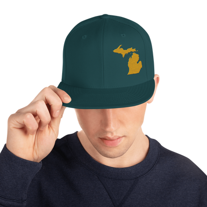 Michigan Vintage Snapback | Gold Outline