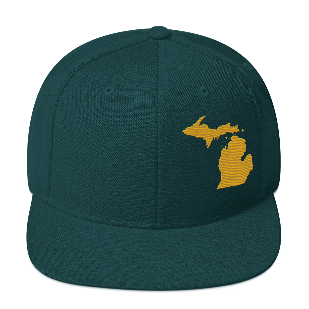 Michigan Vintage Snapback | Gold Outline