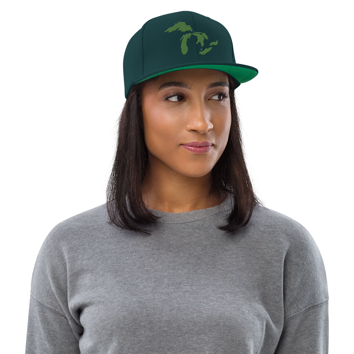 Great Lakes Vintage Snapback | Pine Green