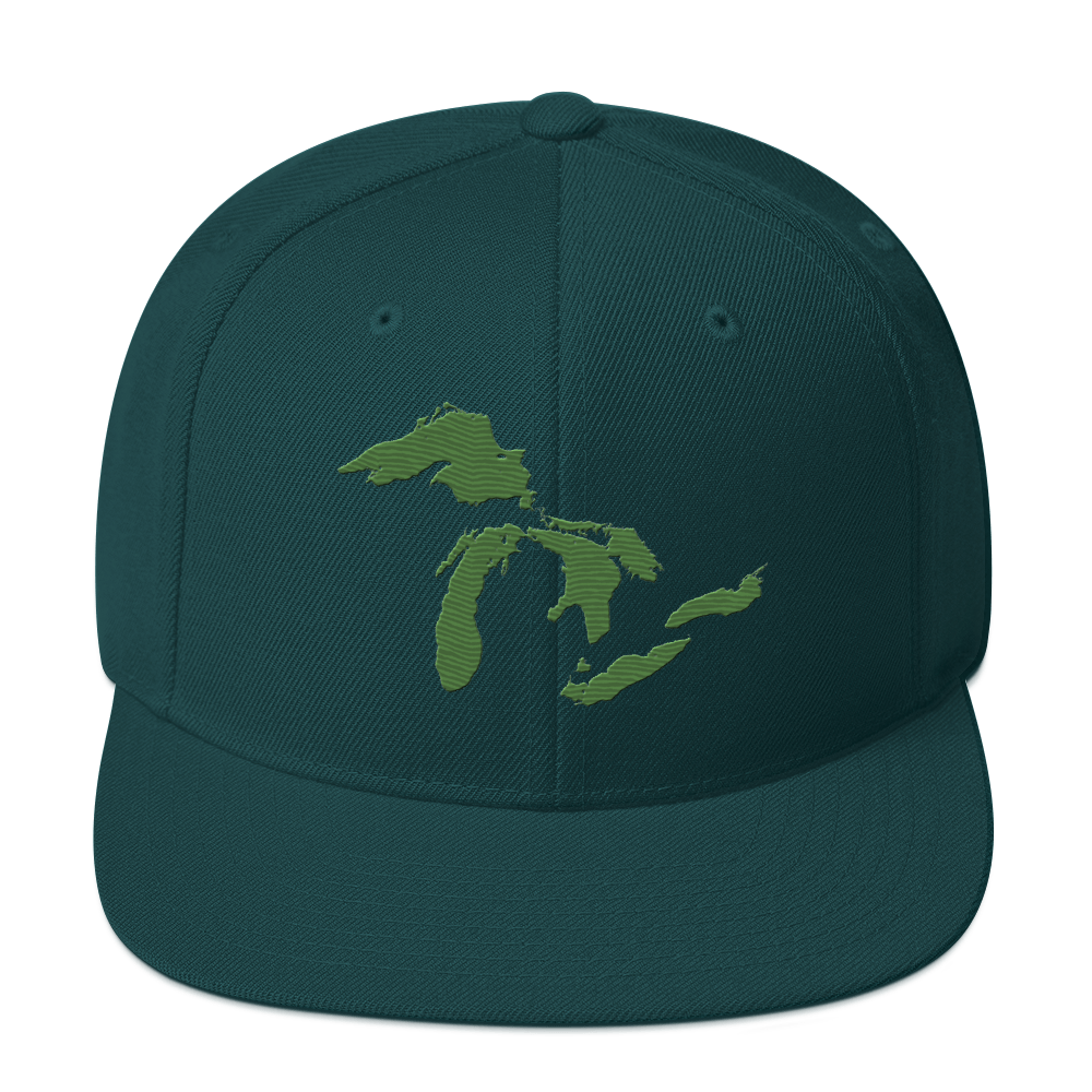 Great Lakes Vintage Snapback | Pine Green