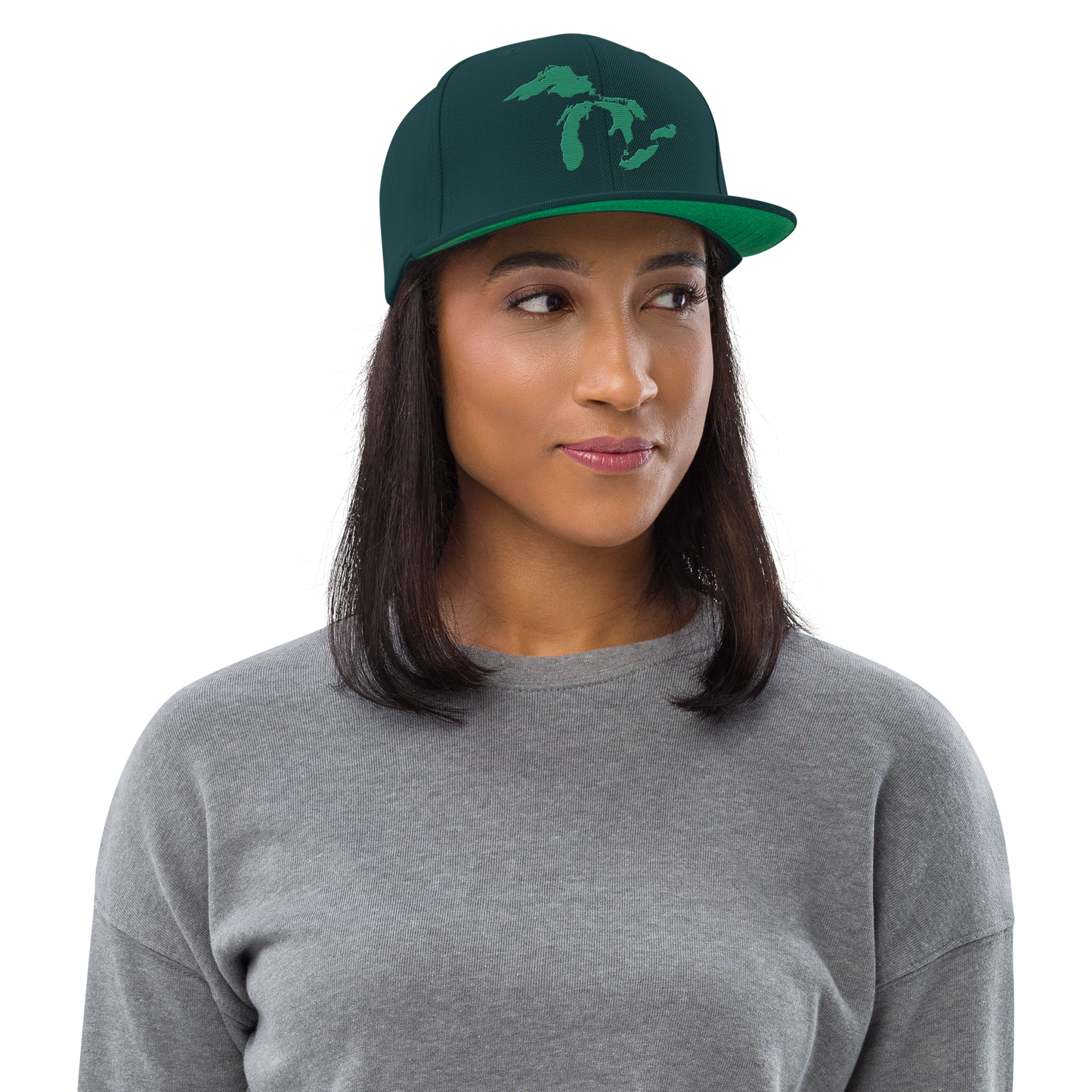 Great Lakes Vintage Snapback | Emerald Green