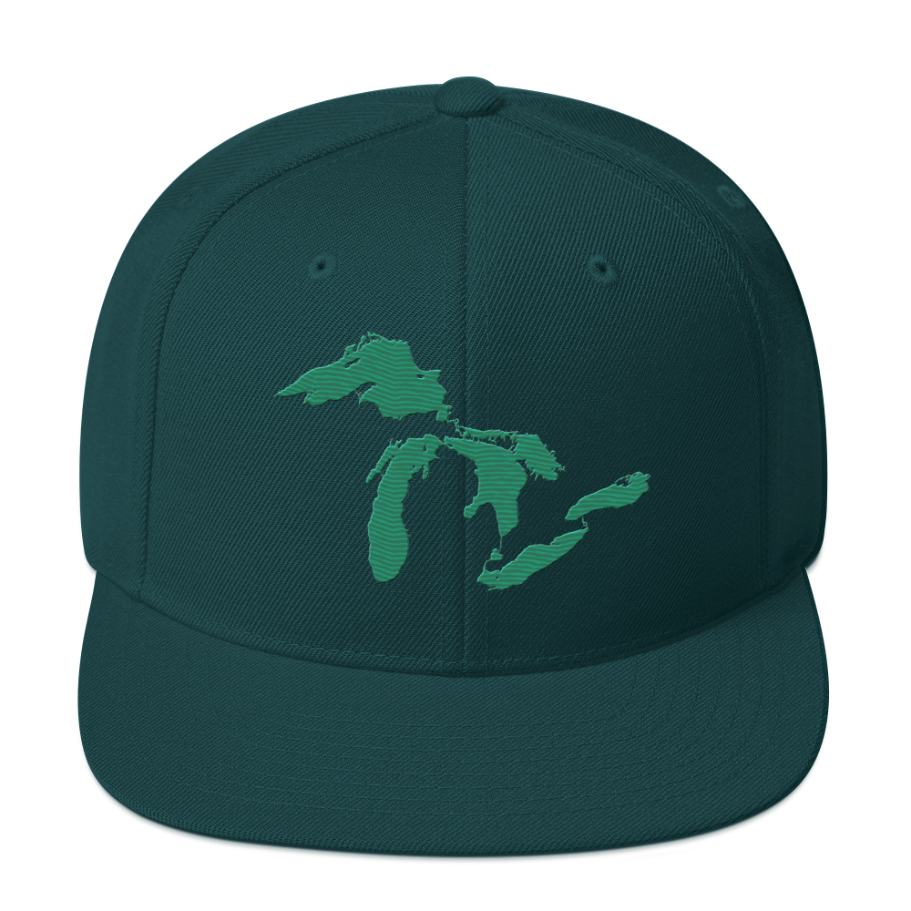 Great Lakes Vintage Snapback | Emerald Green