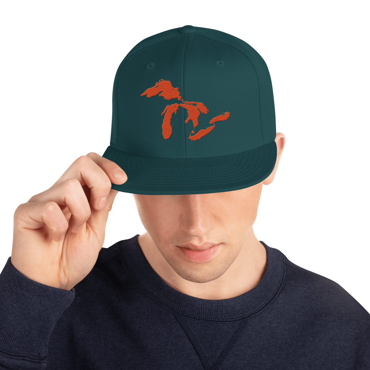 Great Lakes Vintage Snapback | Maple Leaf Orange