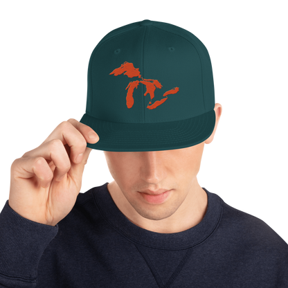 Great Lakes Vintage Snapback | Maple Leaf Orange