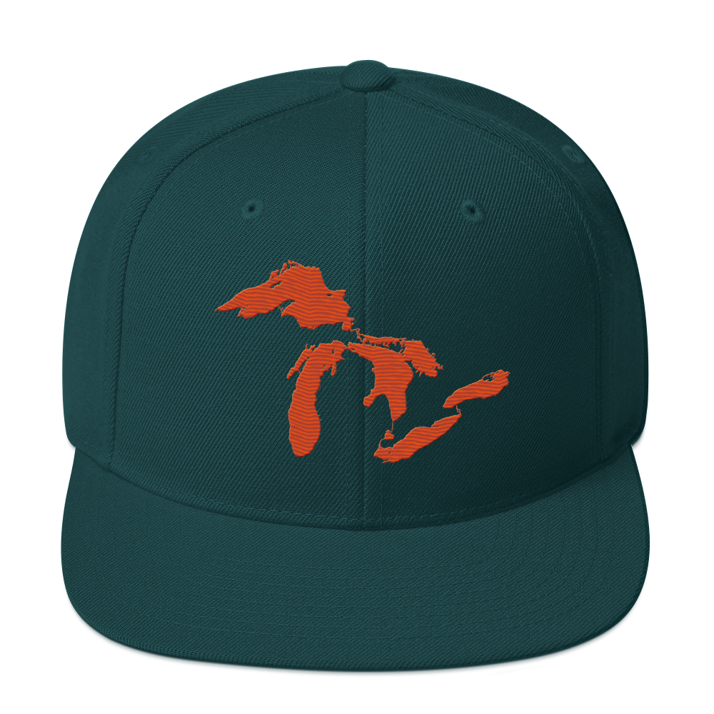 Great Lakes Vintage Snapback | Maple Leaf Orange