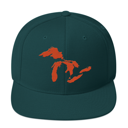 Great Lakes Vintage Snapback | Maple Leaf Orange