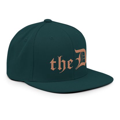 Detroit 'The D' Vintage Snapback | Copper