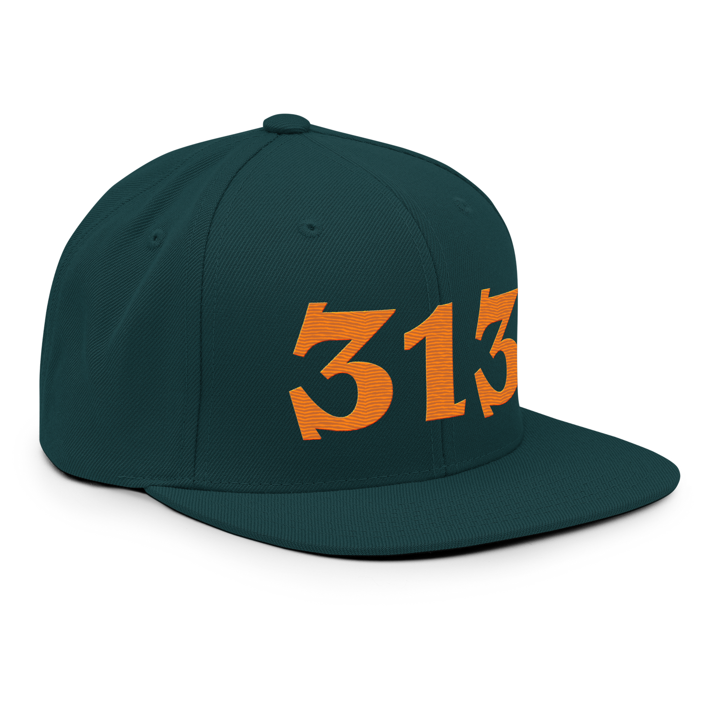 Detroit '313' Vintage Snapback (Angry Font) | Orange