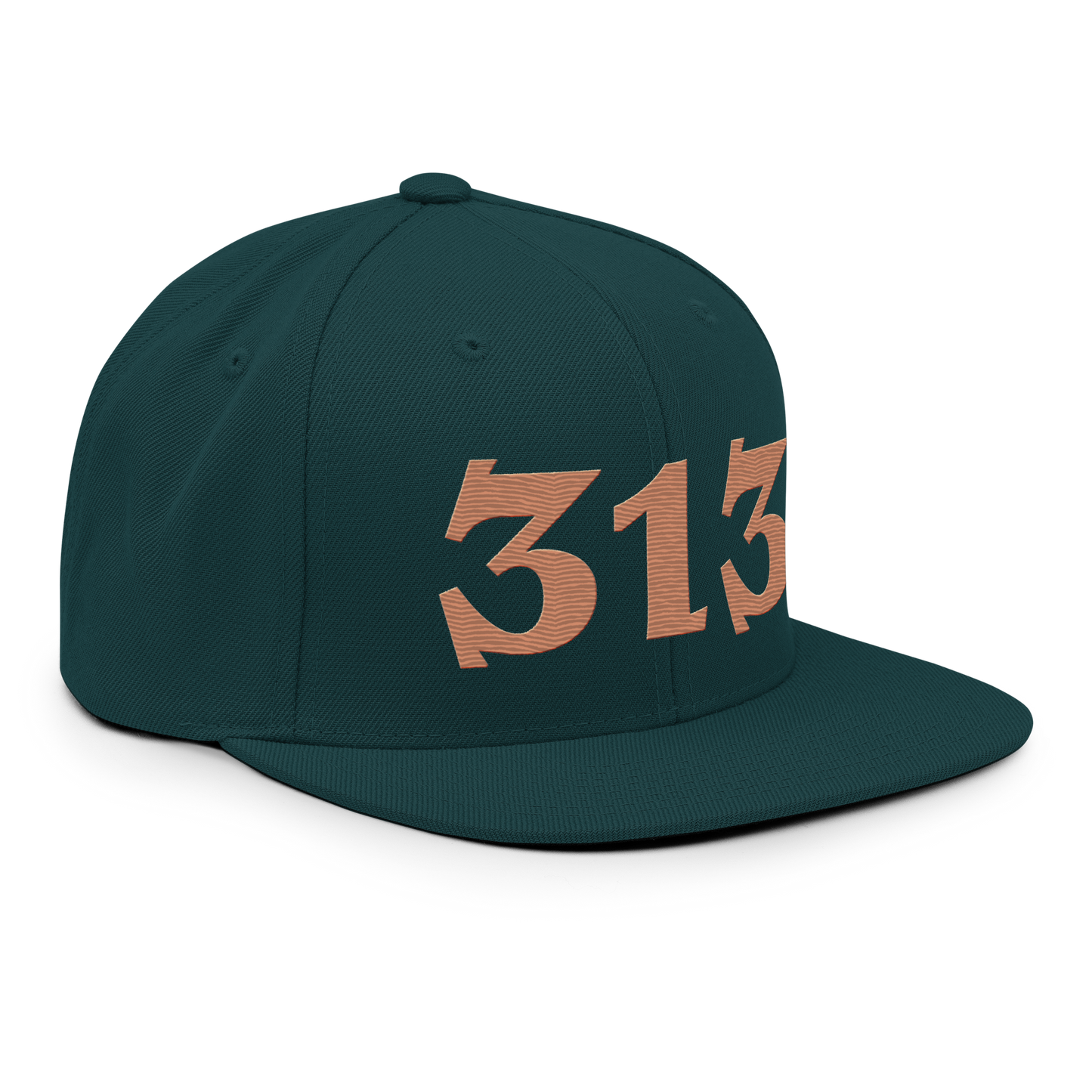 Detroit '313' Vintage Snapback (Angry Font) | Copper