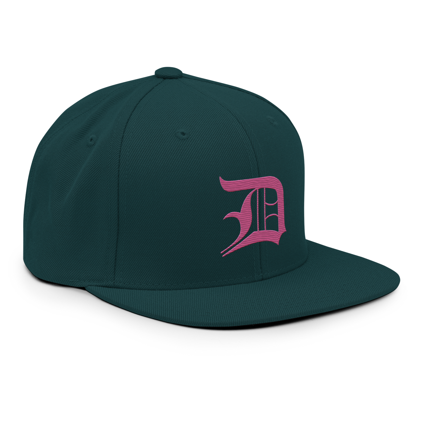 Detroit 'Old English D' Vintage Snapback (Apple Blossom Pink)