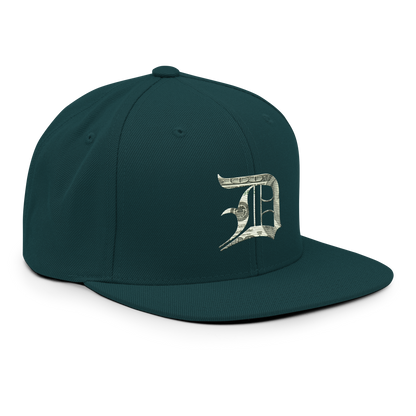 Detroit 'Old English D' Vintage Snapback (Benjamins Edition)