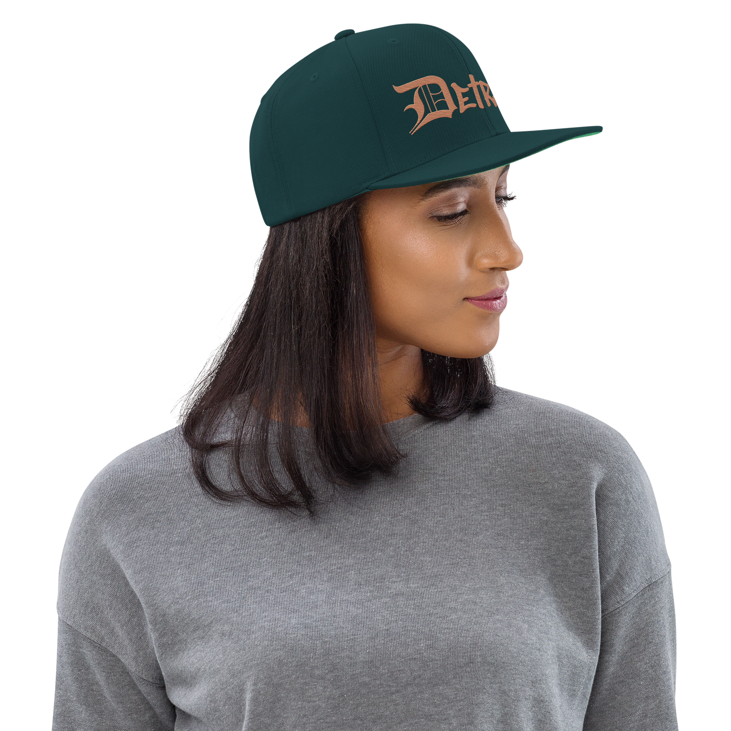 'Detroit' Vintage Snapback (OED Tag Font) | Copper