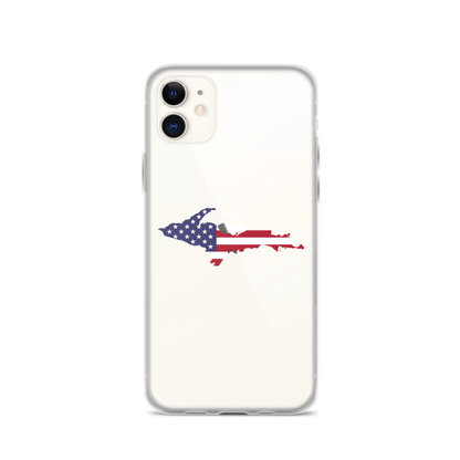 Michigan Upper Peninsula Clear iPhone Case (w/ UP USA Flag Outline)