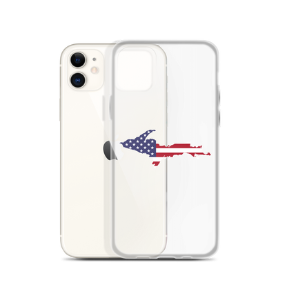 Michigan Upper Peninsula Clear iPhone Case (w/ UP USA Flag Outline)