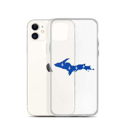 Michigan Upper Peninsula Clear iPhone Case (w/ UP Quebec Flag Outline)