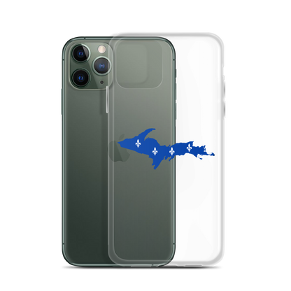 Michigan Upper Peninsula Clear iPhone Case (w/ UP Quebec Flag Outline)