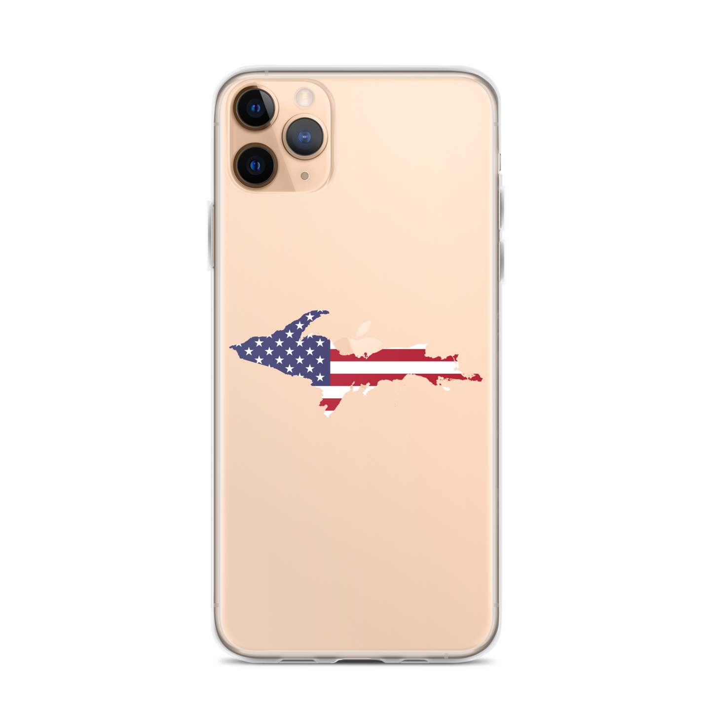 Michigan Upper Peninsula Clear iPhone Case (w/ UP USA Flag Outline)