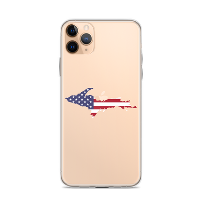 Michigan Upper Peninsula Clear iPhone Case (w/ UP USA Flag Outline)