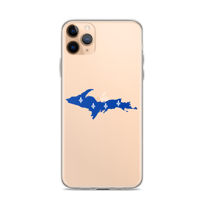 Michigan Upper Peninsula Clear iPhone Case (w/ UP Quebec Flag Outline)