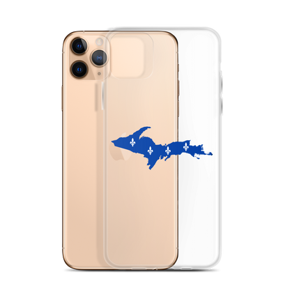 Michigan Upper Peninsula Clear iPhone Case (w/ UP Quebec Flag Outline)