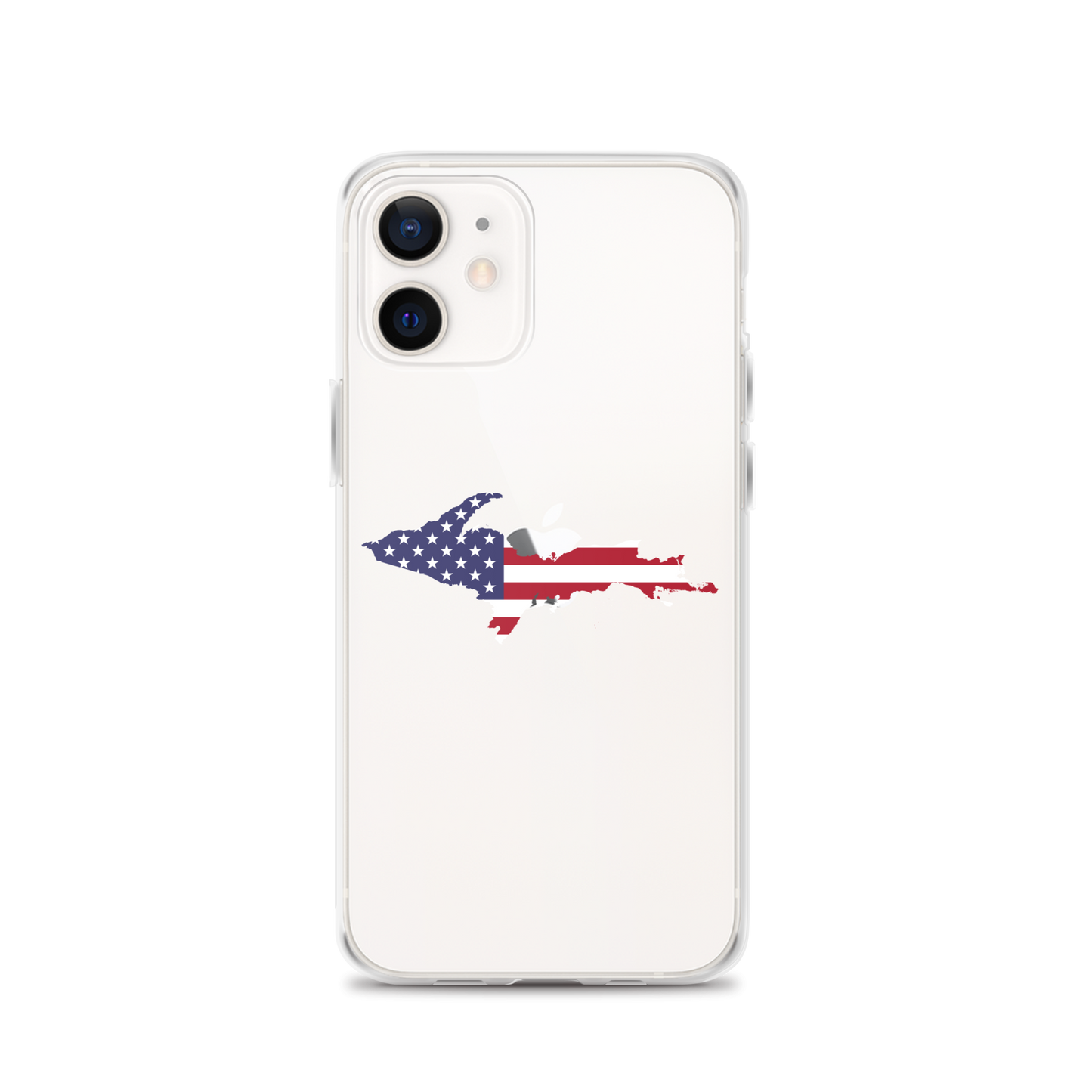 Michigan Upper Peninsula Clear iPhone Case (w/ UP USA Flag Outline)