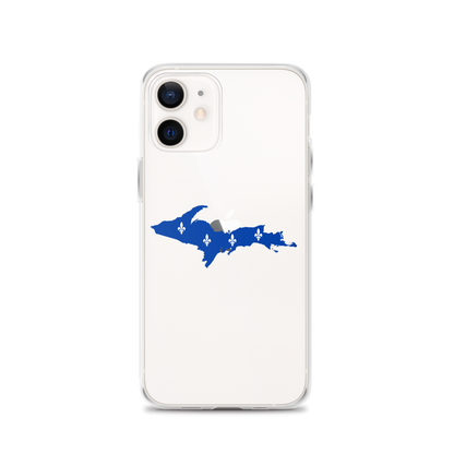 Michigan Upper Peninsula Clear iPhone Case (w/ UP Quebec Flag Outline)