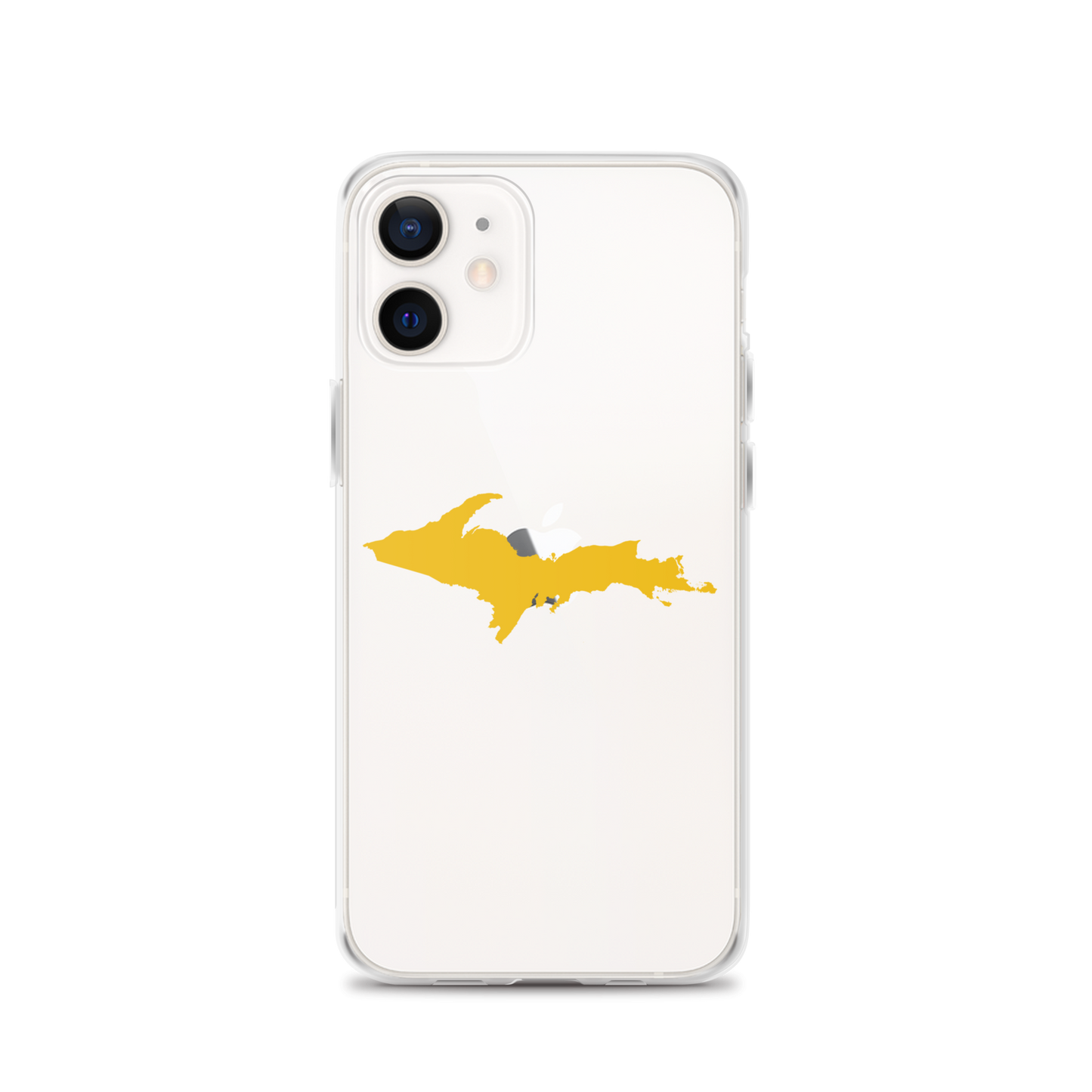 Michigan Upper Peninsula Clear iPhone Case (w/ Gold UP Outline)