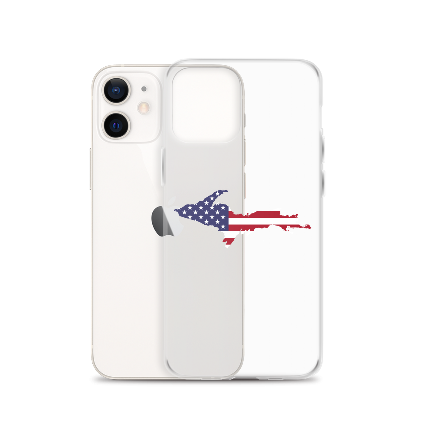 Michigan Upper Peninsula Clear iPhone Case (w/ UP USA Flag Outline)