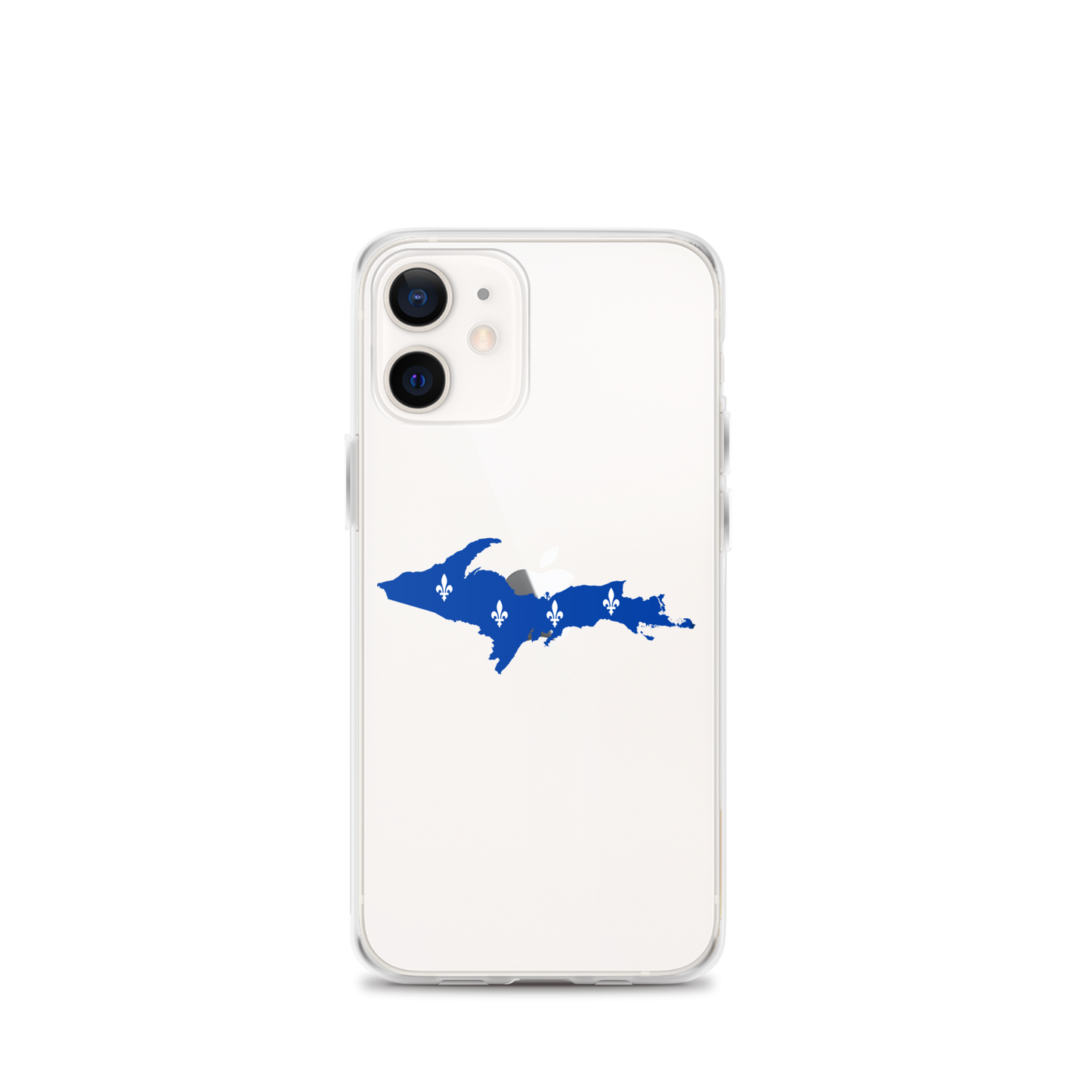 Michigan Upper Peninsula Clear iPhone Case (w/ UP Quebec Flag Outline)