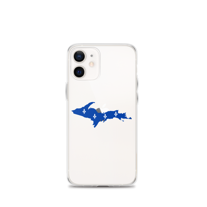 Michigan Upper Peninsula Clear iPhone Case (w/ UP Quebec Flag Outline)