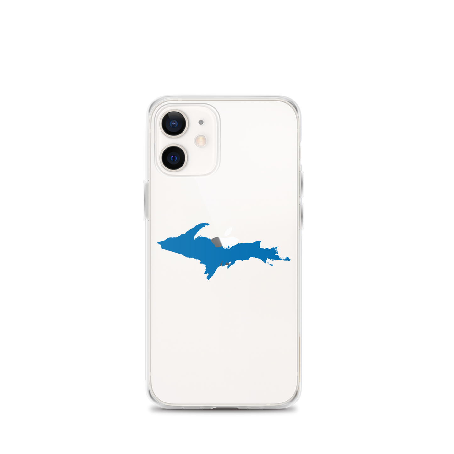 Michigan Upper Peninsula Clear iPhone Case (w/ Azure UP Outline)